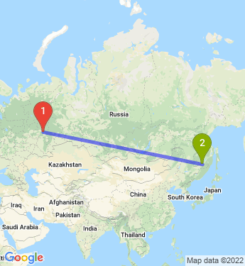 Маршрут из Перми в Хабаровск