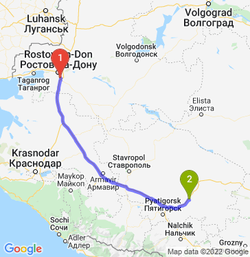Маршрут из Батайска в Зеленокумск