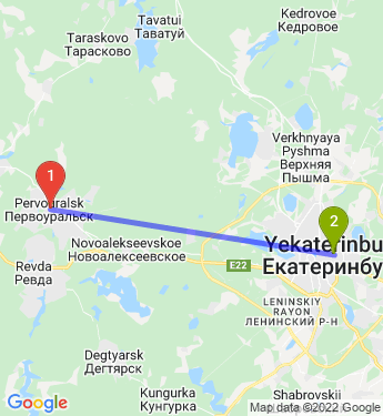 Маршрут из Первоуральска в Екатеринбург