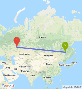 Маршрут из Уфы в Благовещенск