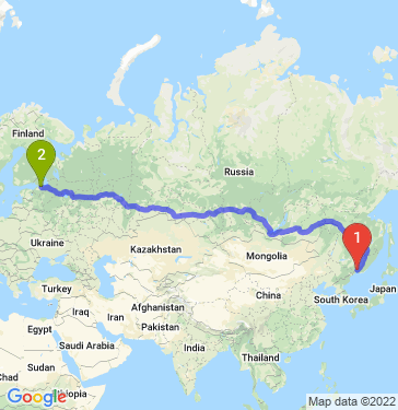 Маршрут из Уссурийска в Санкт-Петербург