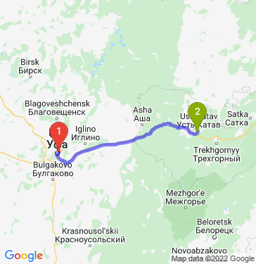 Маршрут из Уфы в Усть-Катава