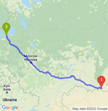 Маршрут из Орска в Бугры