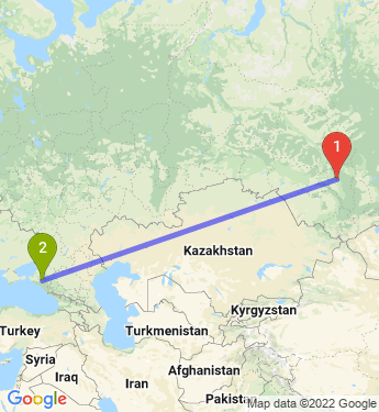 Маршрут из Кемерова в Краснодар