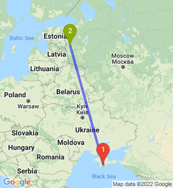 Маршрут из Симферополя в Пскова