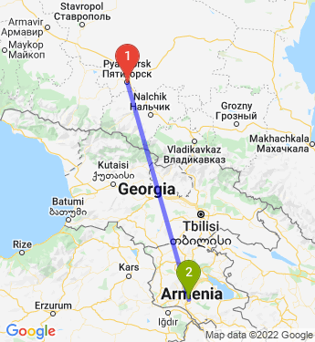 Маршрут из Пятигорска в Ереван