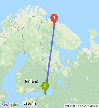 Маршрут из Мурманска в Бугры