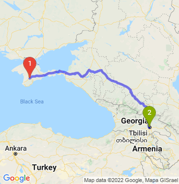 Маршрут из Симферополя в T'bilisi