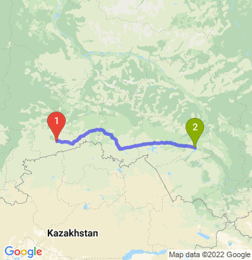 Маршрут из Кургана в Новосибирск
