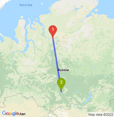 Маршрут из Норильска в Красноярск