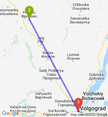 Маршрут из Волгограда в Фролово