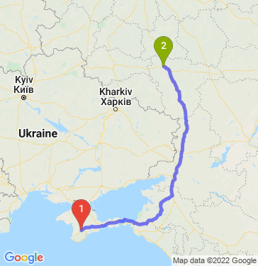 Маршрут из Симферополя в Воронеж