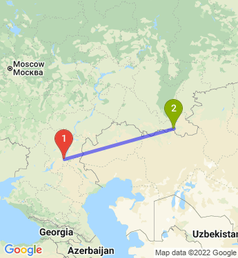Маршрут из Волгограда в Орск