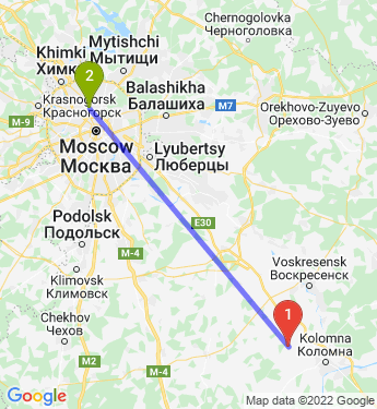 Маршрут из Проводника в Москву