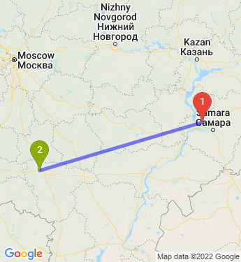 Маршрут из Тольятти в Воронеж