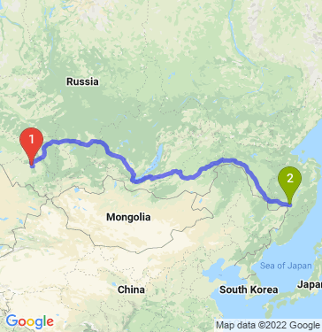 Маршрут из Барнаула в Хабаровск