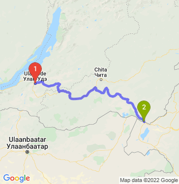 Маршрут из Улан-Удэ в Забайкальск