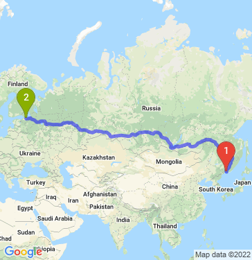 Маршрут из Артема в Санкт-Петербург