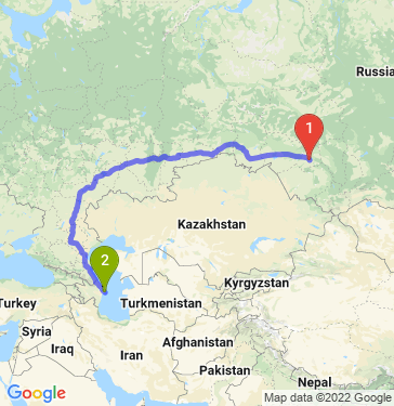 Маршрут из Бердска в Баку