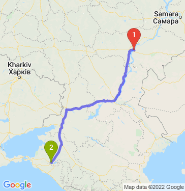 Маршрут из Энгельса в Краснодар