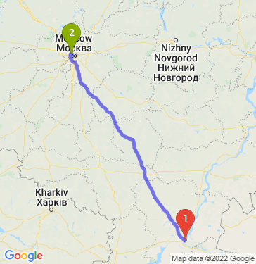 Маршрут из Волгограда в Москву