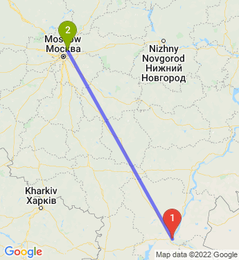 Маршрут из Волгограда в Пушкино