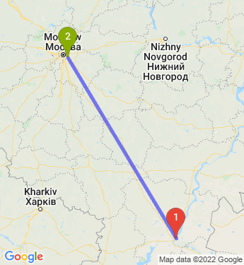 Маршрут из Волгограда в Люберцы