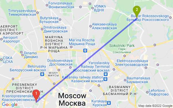 Маршрут по Москве