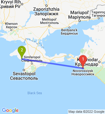 Маршрут из Новороссийска в Евпаторию