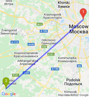 Маршрут из Москвы в 