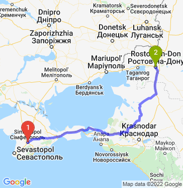 Маршрут из Симферополя в Ростов-на-Дону