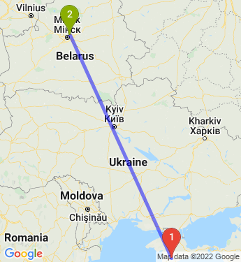 Маршрут из Симферополя в Лесковку