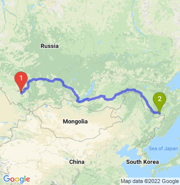 Маршрут из Барнаула в Биробиджан