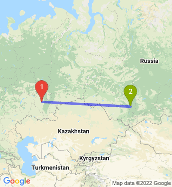 Маршрут из Уфы в Новокузнецк