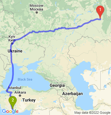 Маршрут из Уфы в Анталью