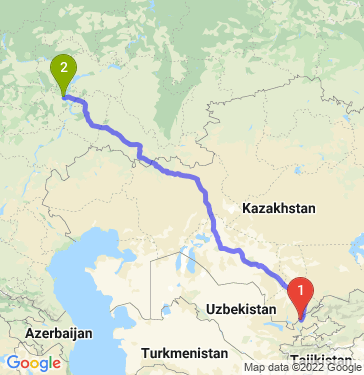 Маршрут из Ташкента в Ульяновск