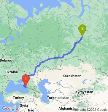 Маршрут из Сочи в Сургут