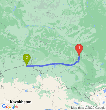 Маршрут из Томска в Петропавловск