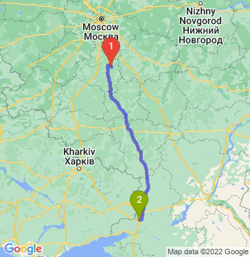 Маршрут из Новомосковска в Красного Сулина