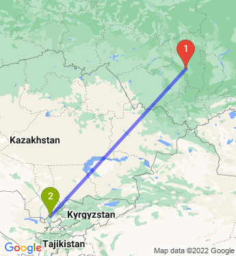 Маршрут из Киселевска в Ташкент