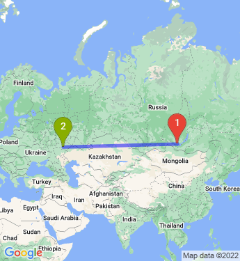 Маршрут из Ангарска в Саратов