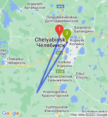 Маршрут из Челябинска в Коелгу
