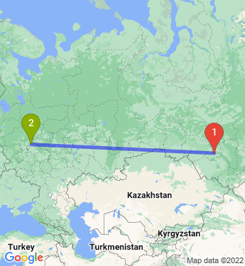 Маршрут из Бердска в Пушкино