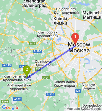 Маршрут из Москвы в Кокошкино