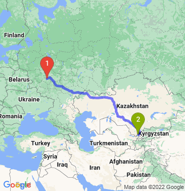 Маршрут из Тулы в Ташкент