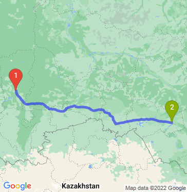 Маршрут из Перми в Новосибирск