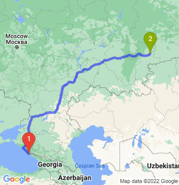 Маршрут из Сочи в Челябинск