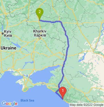 Маршрут из Сочи в Курск