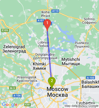 Маршрут из Сухарева в Москву