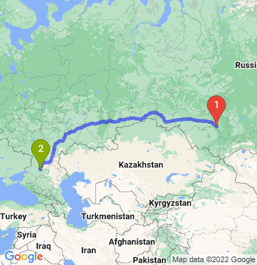 Маршрут из Бачатского в Волгодонск